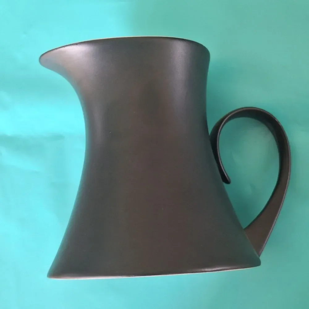 Espana Noche Block Bidasoa Demitasse/Tea Serving Pieces Spain VTG Black Matte